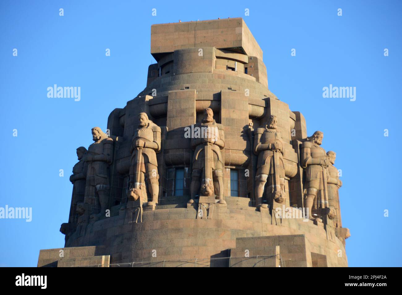 Allemagne, Saxe, Leipzig: Le monolithe 'Monument de la bataille des Nations' (Völkerschlachtdenkmal) construit entre 1898 et 1913 à la mémoire des hommes wh Banque D'Images