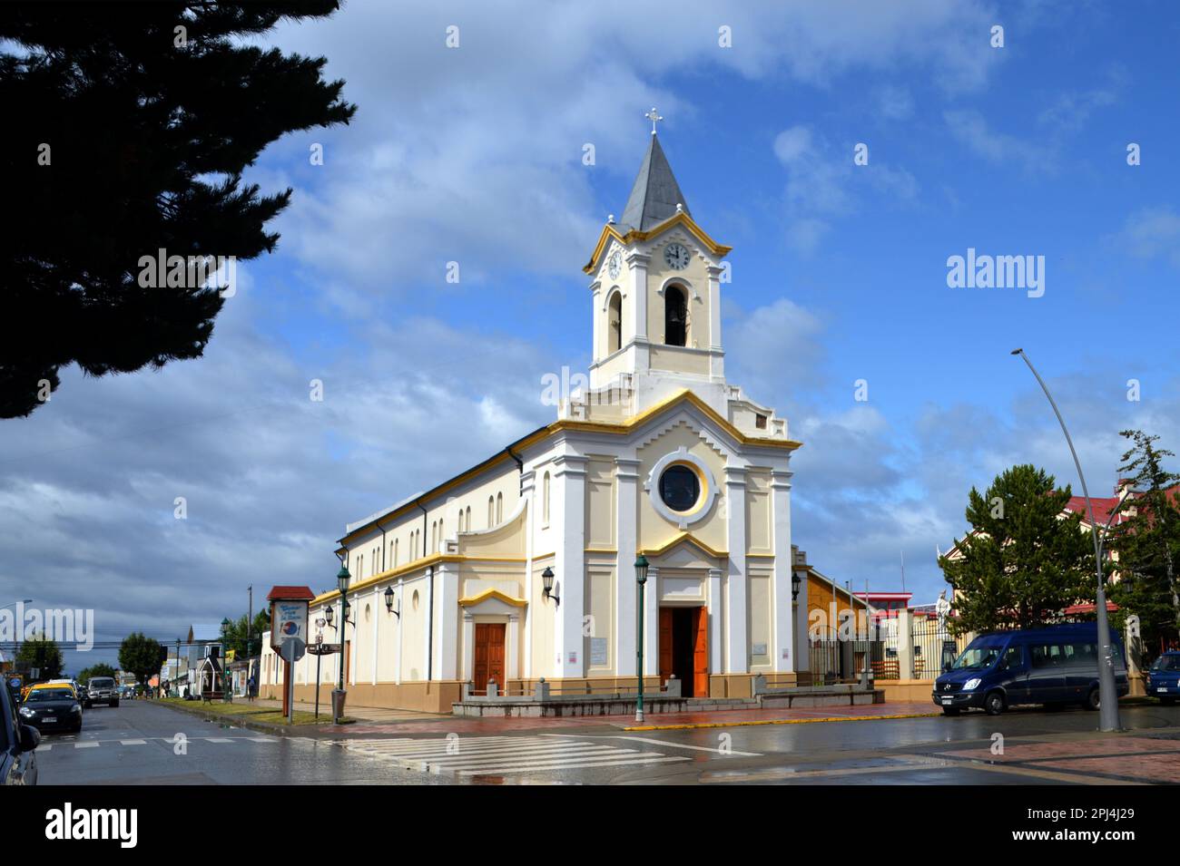 Chili, Puerto Natales: La cathédrale de Maria Auxiliadora Banque D'Images