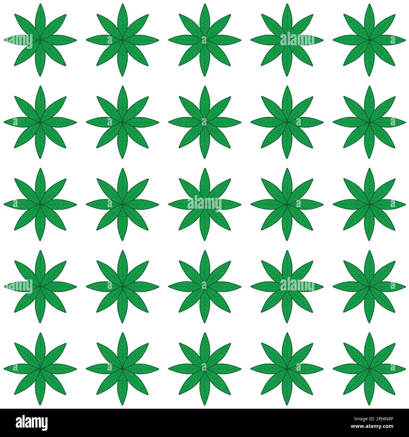 Le cannabis laisse un motif sans couture sur fond blanc. Illustration vectorielle. Illustration de Vecteur