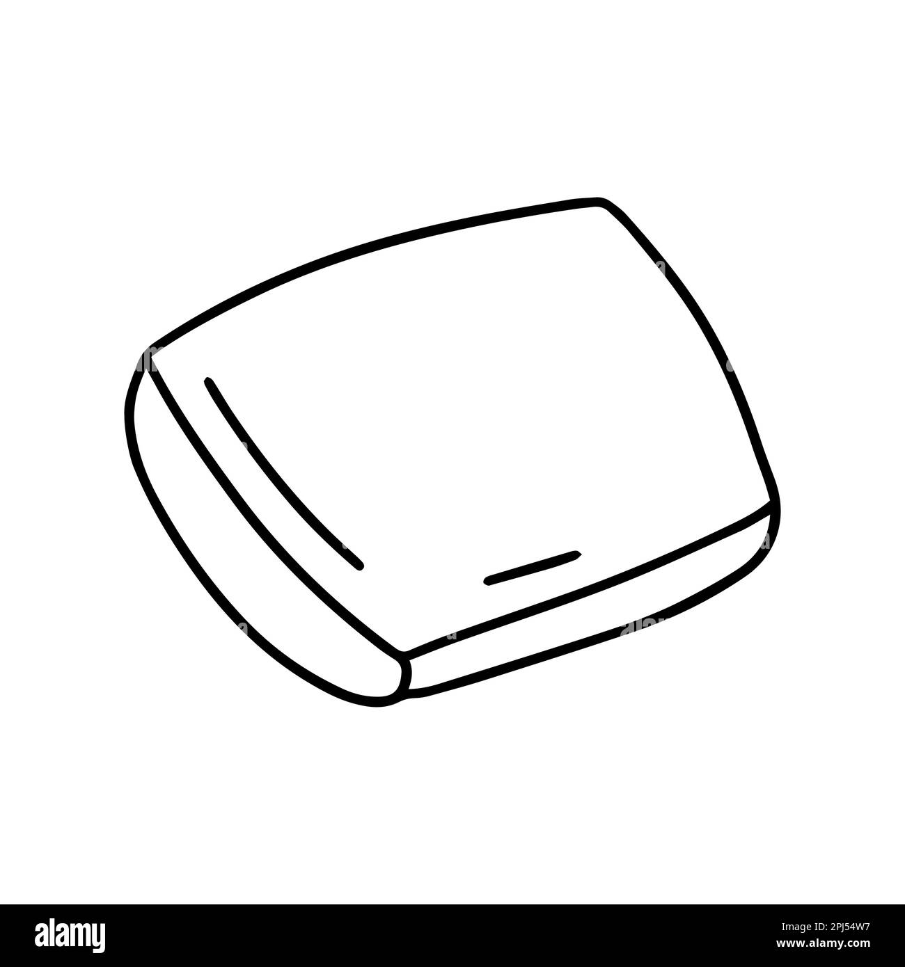 Oreiller Doodle dessiné à la main Illustration de Vecteur