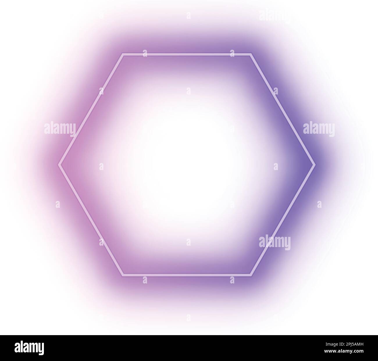 Modèle de cadre au néon rhomboïde. Lumière laser violet et rouge Illustration de Vecteur