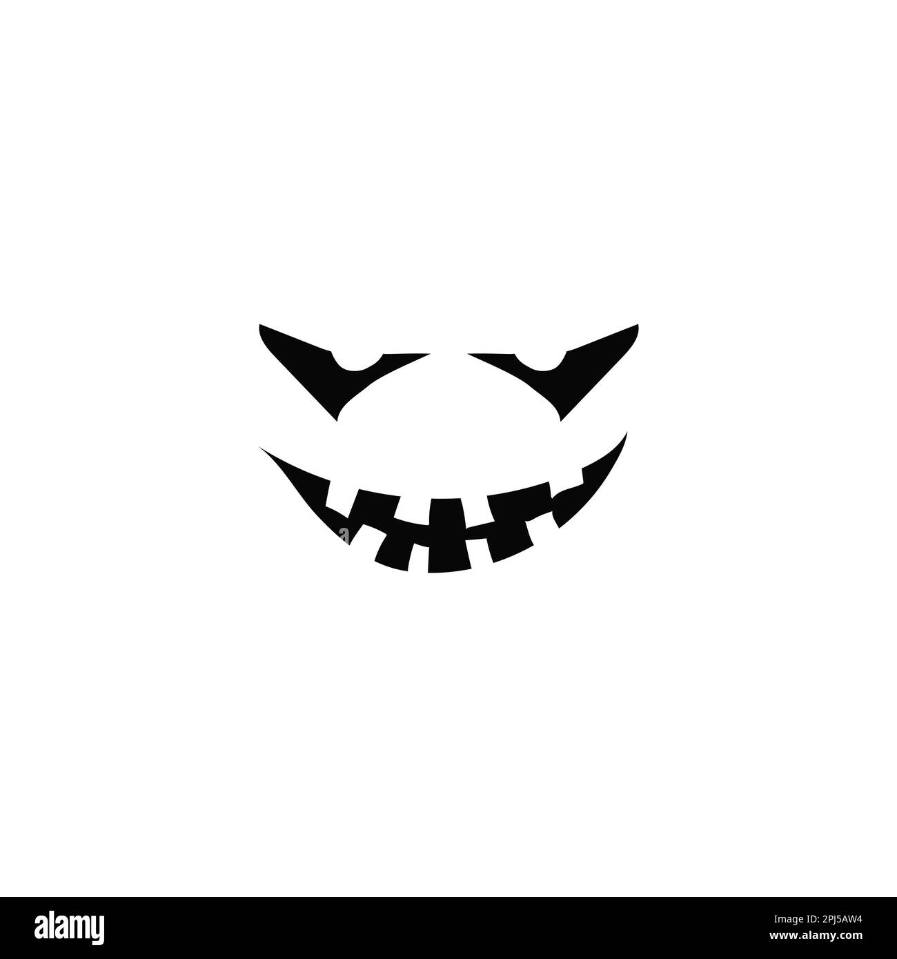 Sourire d'horreur du mal halloween citrouille Illustration de Vecteur