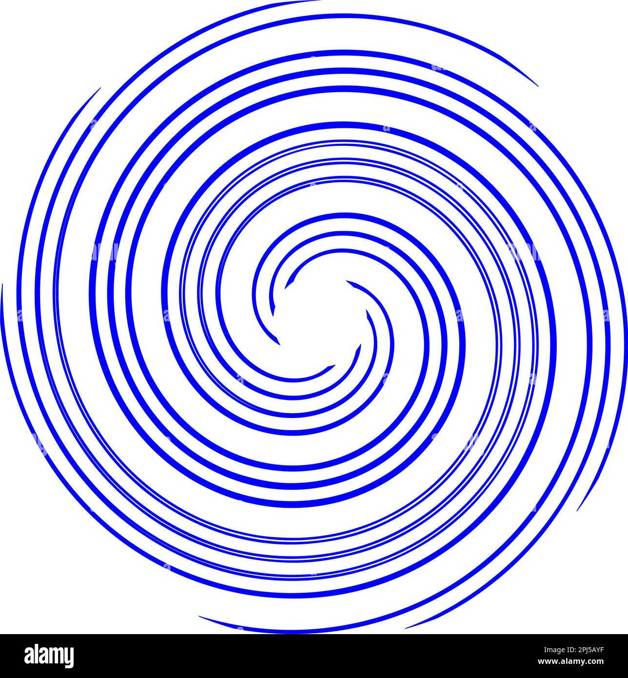 Logo Swirl Circle Concentrique Lines. Anneaux ondulés et symbole d'ondes sonores rondes. Illustration vectorielle plate Illustration de Vecteur