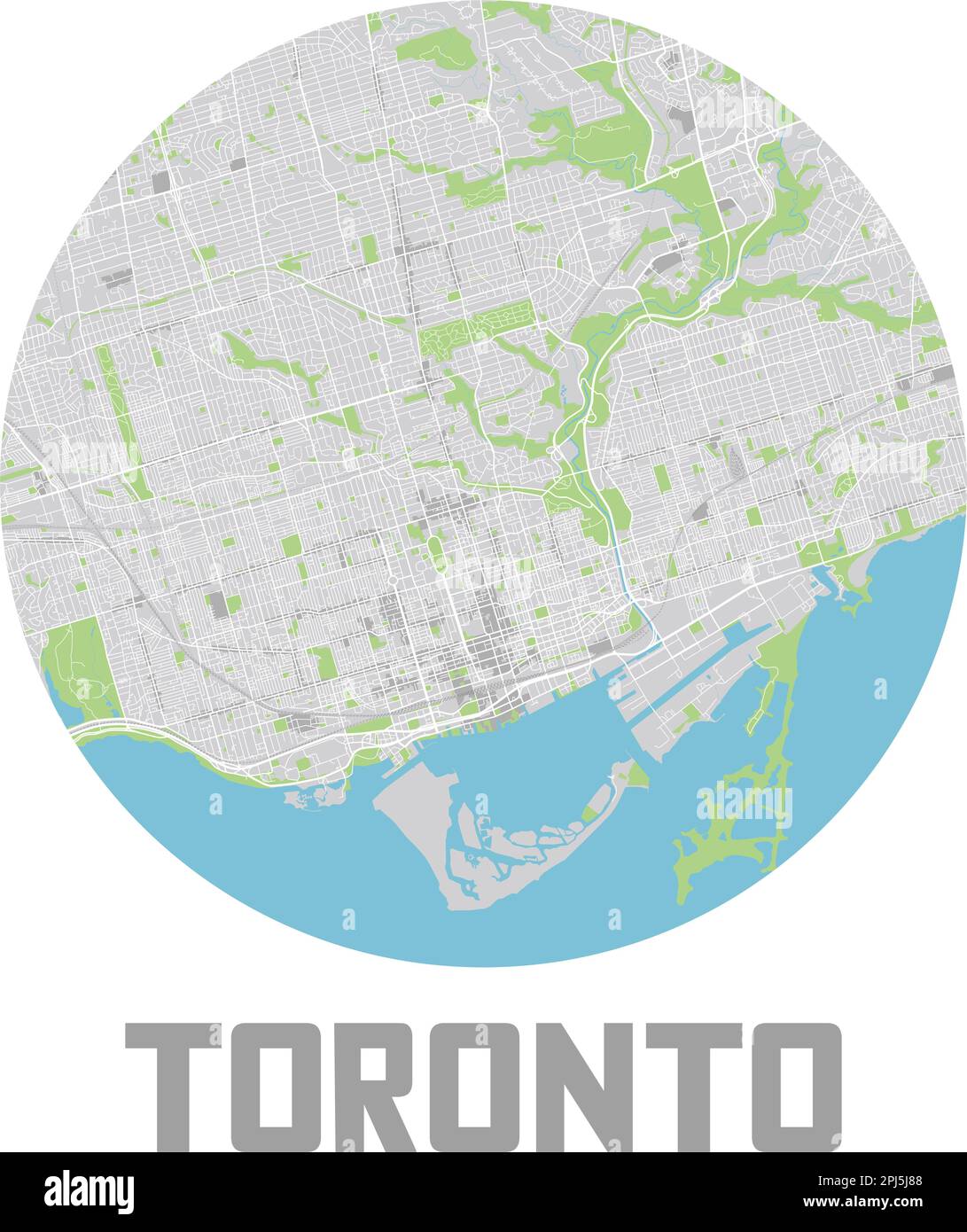 Icône de carte minimaliste de la ville de Toronto. Illustration de Vecteur