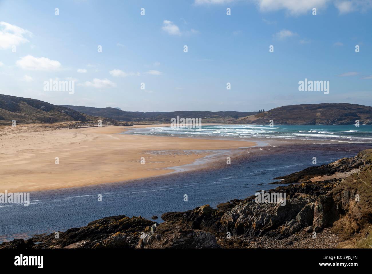 Baie de Torrisdale près de Bettyhill sur la côte nord 500 dans les hauts plateaux de l'Écosse Banque D'Images