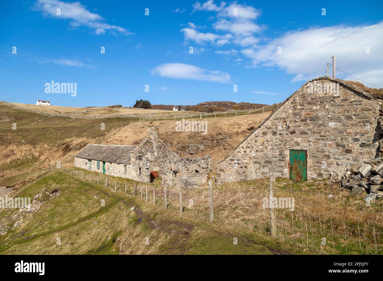 Une ancienne maison de glace Torrisdale Bay, Sutherland, Écosse Banque D'Images