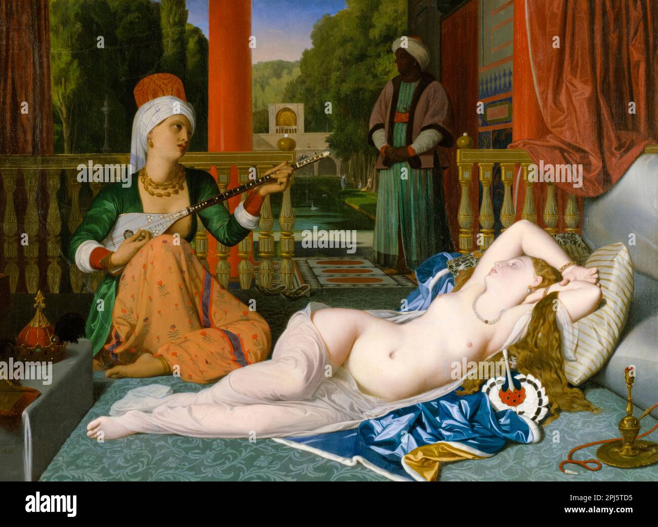 Jean Auguste Dominique Ingres et Jean-Paul Flandrin, Odalisque, peinture à l'huile sur toile, 1842 Banque D'Images Jean Auguste Dominique Ingres et Jean-Paul Flandrin, Odalisque, peinture à l'huile sur toile, 1842 Banque D'Images