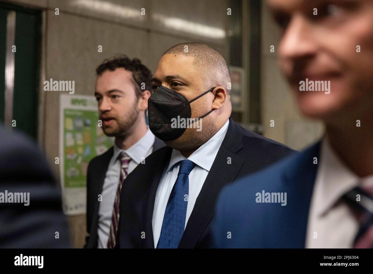 Manhattan District Attorney Alvin Bragg is seen at Manhattan Criminal