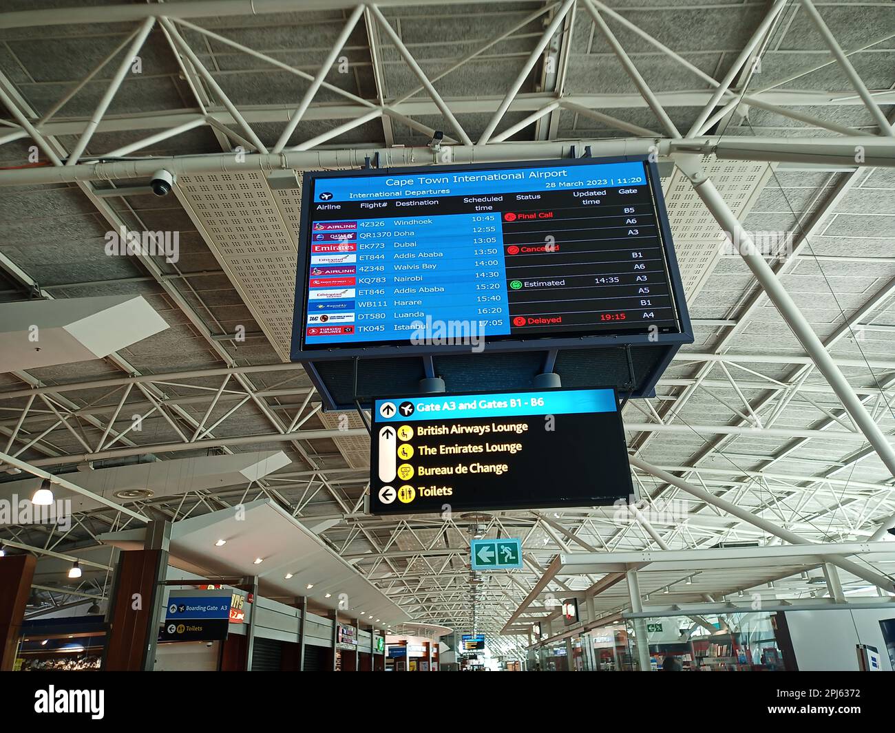 aéroport international de cape town,cape town,aéroport de cape town,aéroport d'afrique du sud,boutiques d'aéroport de cape town,cuvette de toilettes,wc,wc d'aéroport, Banque D'Images