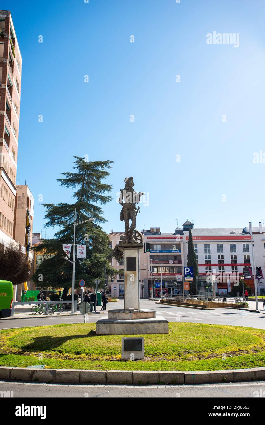 Statue d'un Manuel Godoy portant une épée militaire Banque D'Images