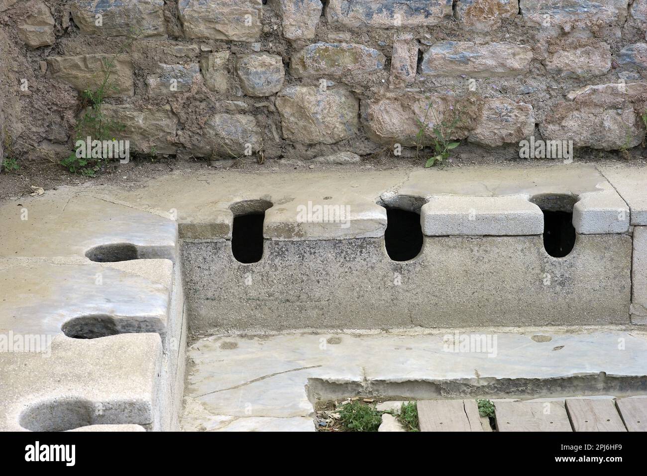 toilettes romaines, Éphèse, Turquie Banque D'Images