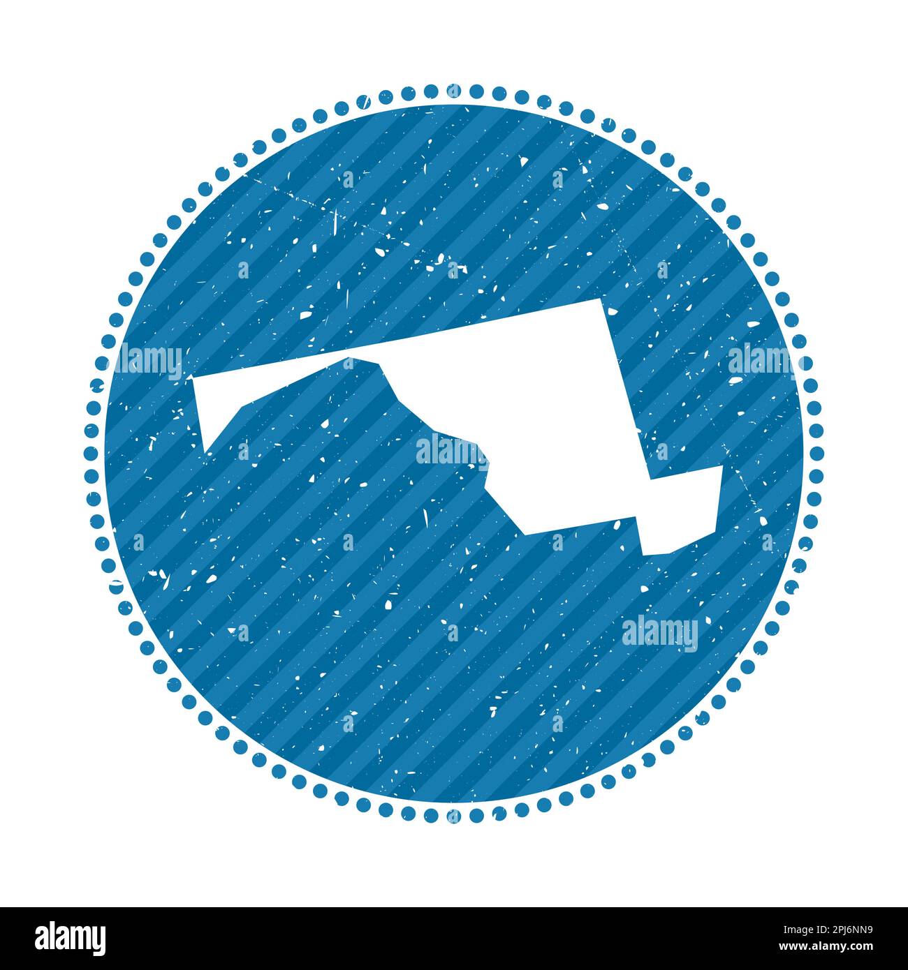 Autocollant de voyage rétro rayé Maryland. Badge avec carte de l'état américain, illustration vectorielle. Illustration de Vecteur