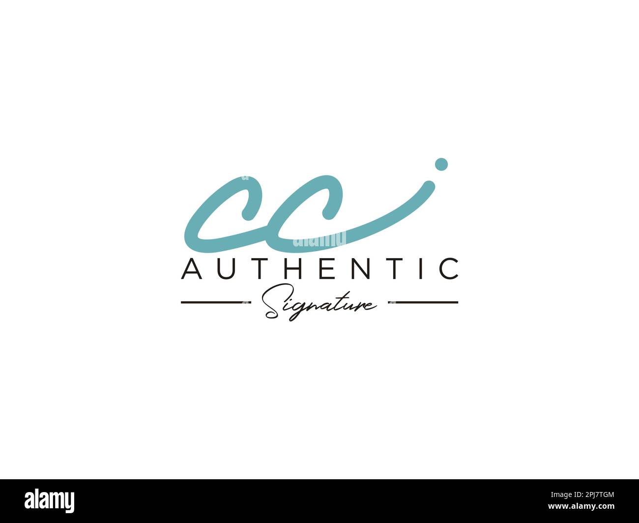 VECTEUR de modèle DE logo DE signature CC. Illustration de Vecteur