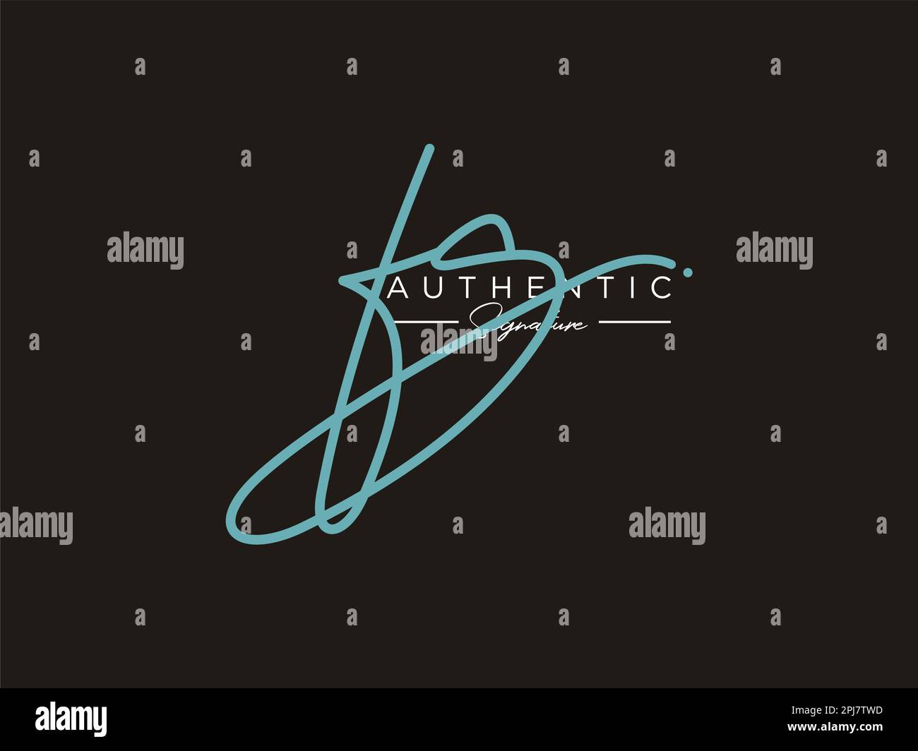 Modèle de logo de signature FG vectoriel. Illustration de Vecteur