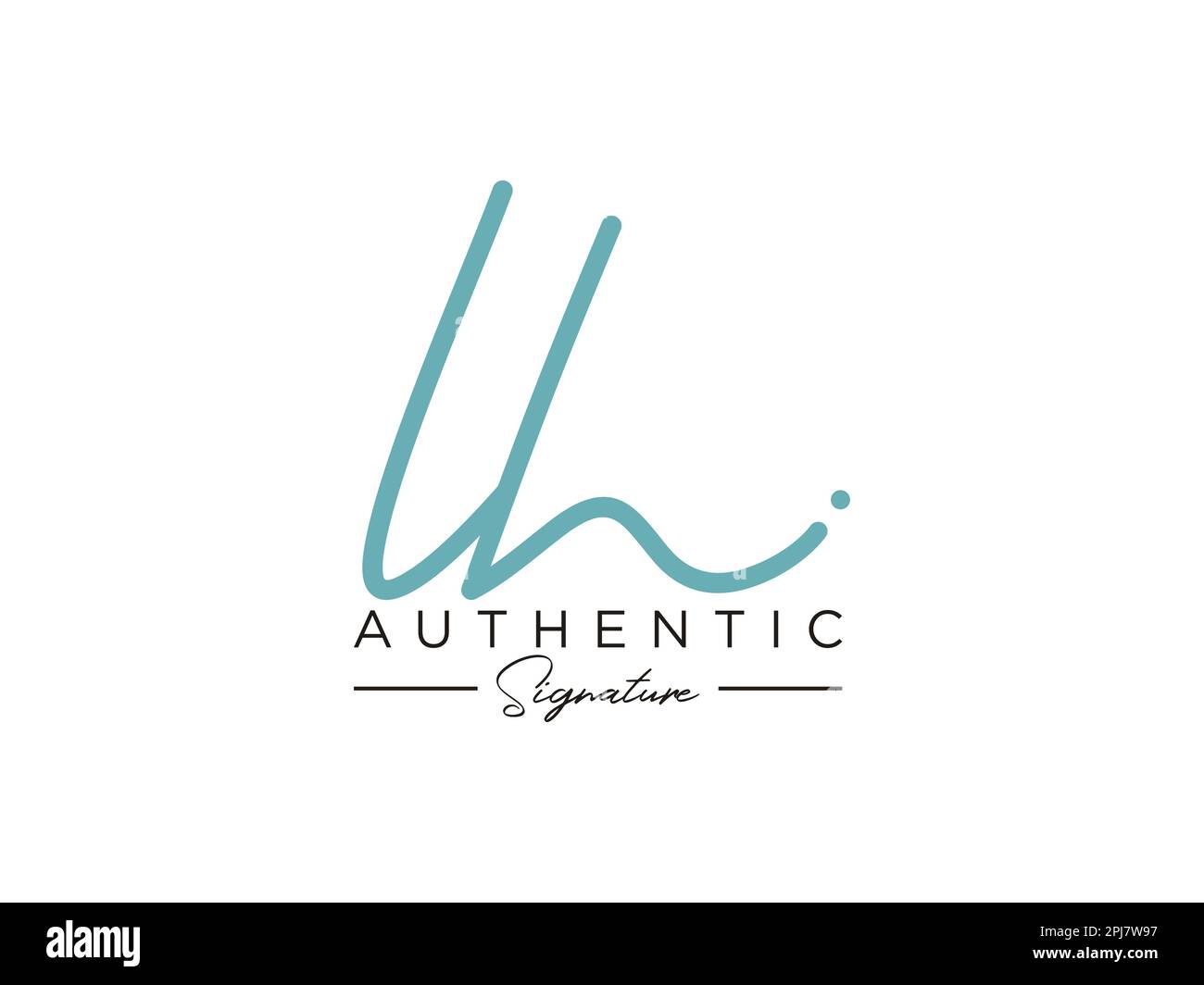 Modèle de logo LH Signature Vector. Illustration de Vecteur