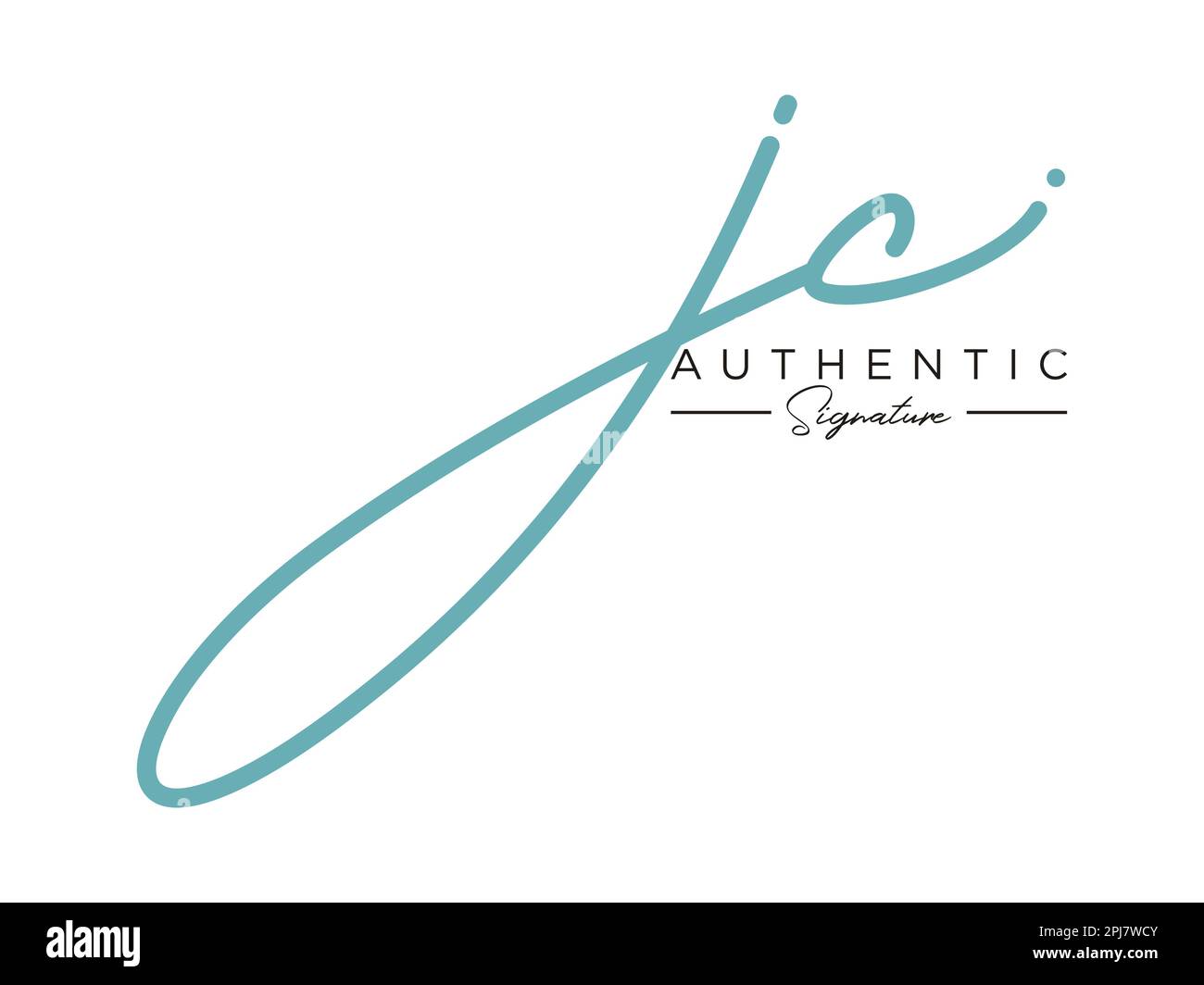 Jc Pro Signature Modèle de logo JC Signature Vector Image Vectorielle Stock - Alamy