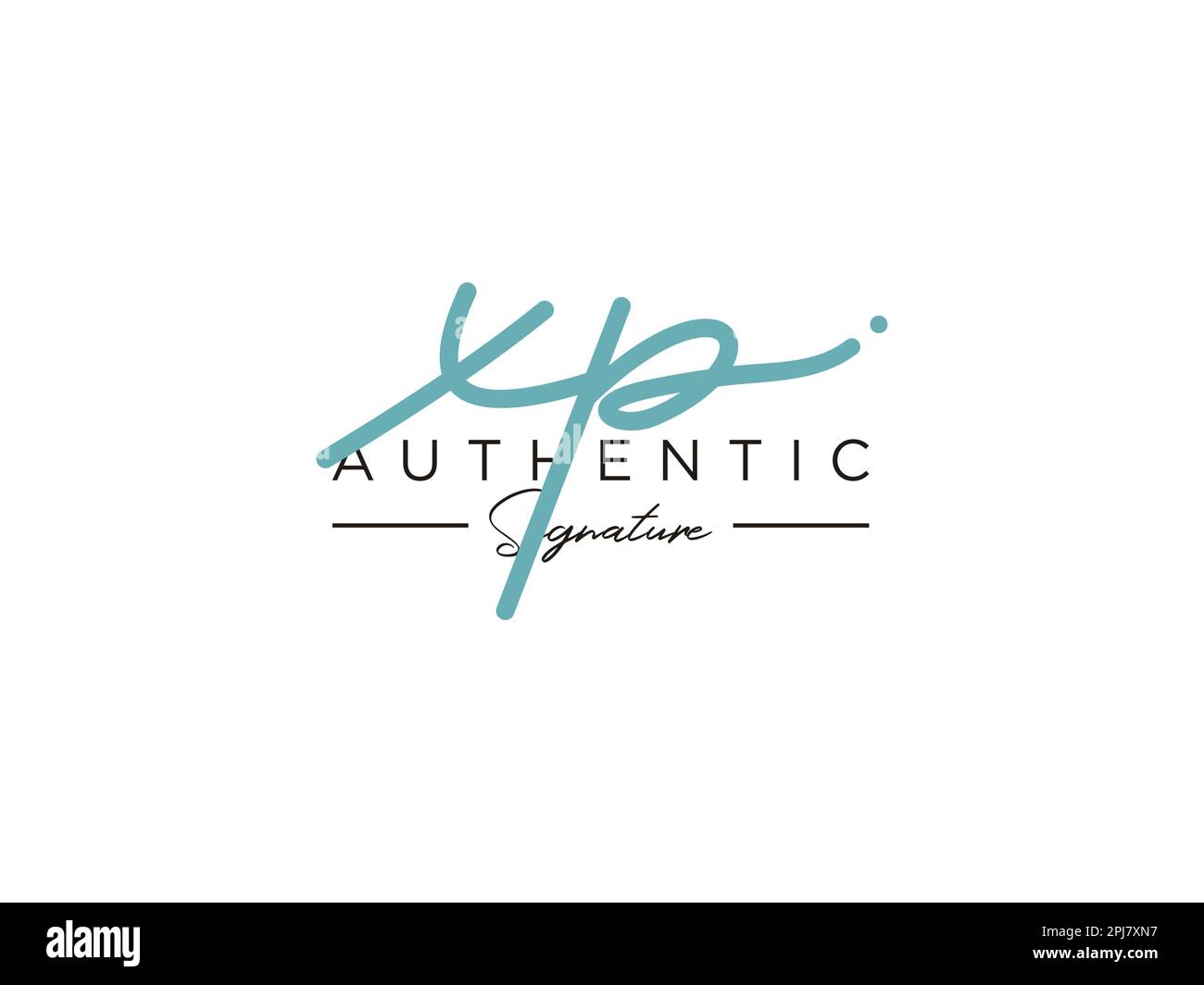 Modèle de logo de signature XP Vector. Illustration de Vecteur