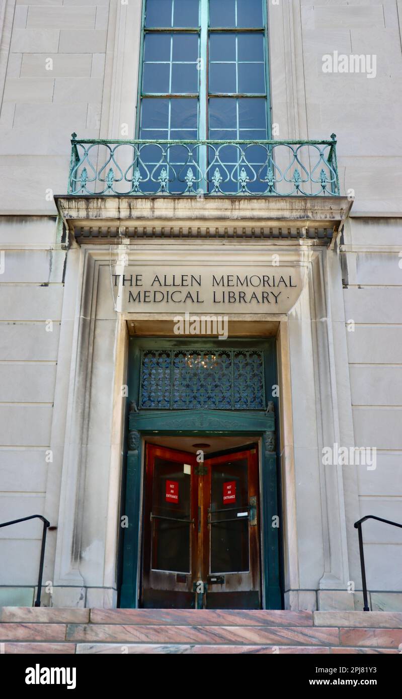 La bibliothèque médicale Allen Memorial fait partie de l'université case Western à University Circle à Cleveland, Ohio Banque D'Images