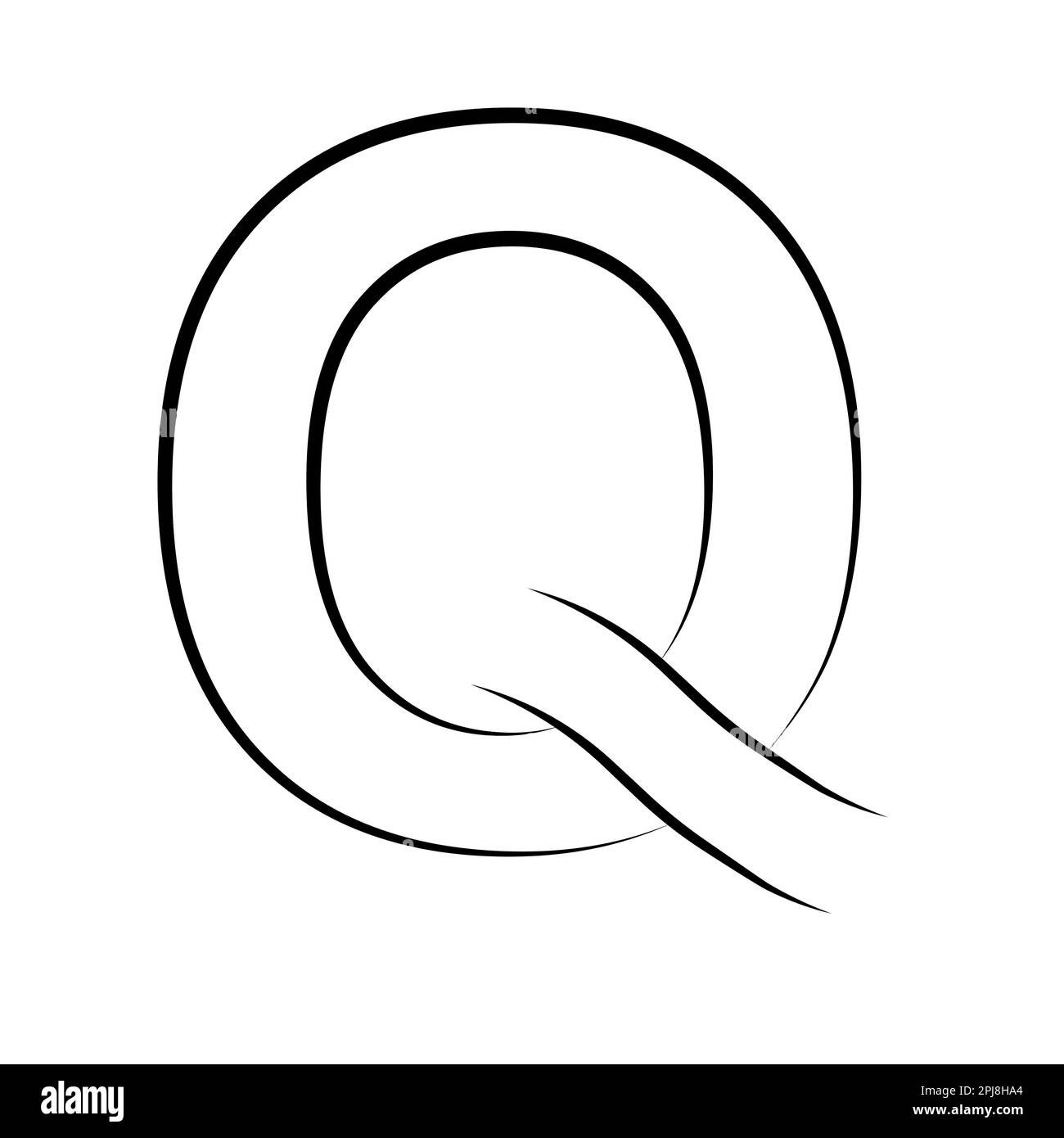 Logo lettre q icône axe alphabet logotype q emblème Illustration de Vecteur