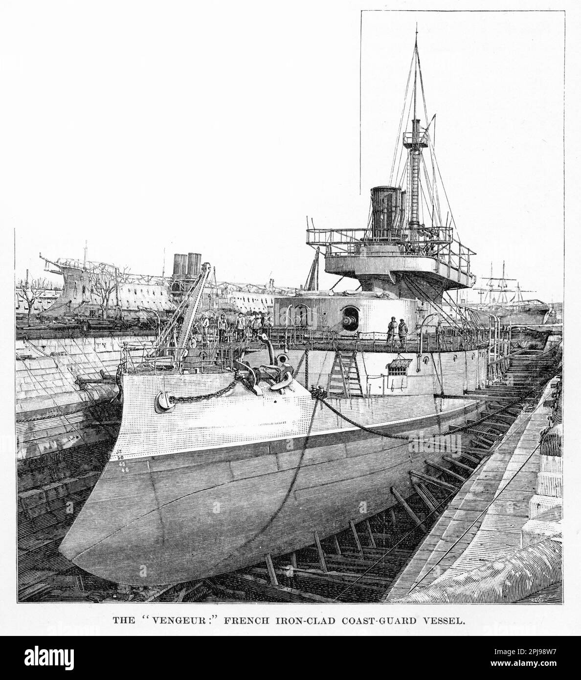 Le navire français Vengeur, en cours de construction pour le garde-côtes Banque D'Images