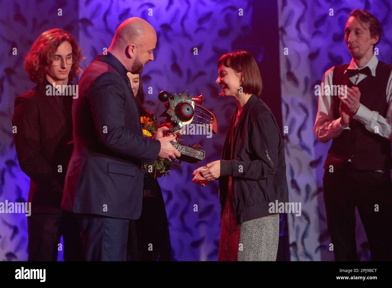 Wroclaw, Pologne. 1st avril 2023. Marina Mashtaler - Ukrainien est une actrice du théâtre EJ. Oui. Sur 1 avril 2023, elle a remporté quatre prix au festival de musique de scène 43rd à Wroclaw. En photo: Marina Mashtaler (Credit image: © Krzysztof Zatycki/ZUMA Press Wire) USAGE ÉDITORIAL SEULEMENT! Non destiné À un usage commercial ! Crédit : ZUMA Press, Inc./Alay Live News Banque D'Images