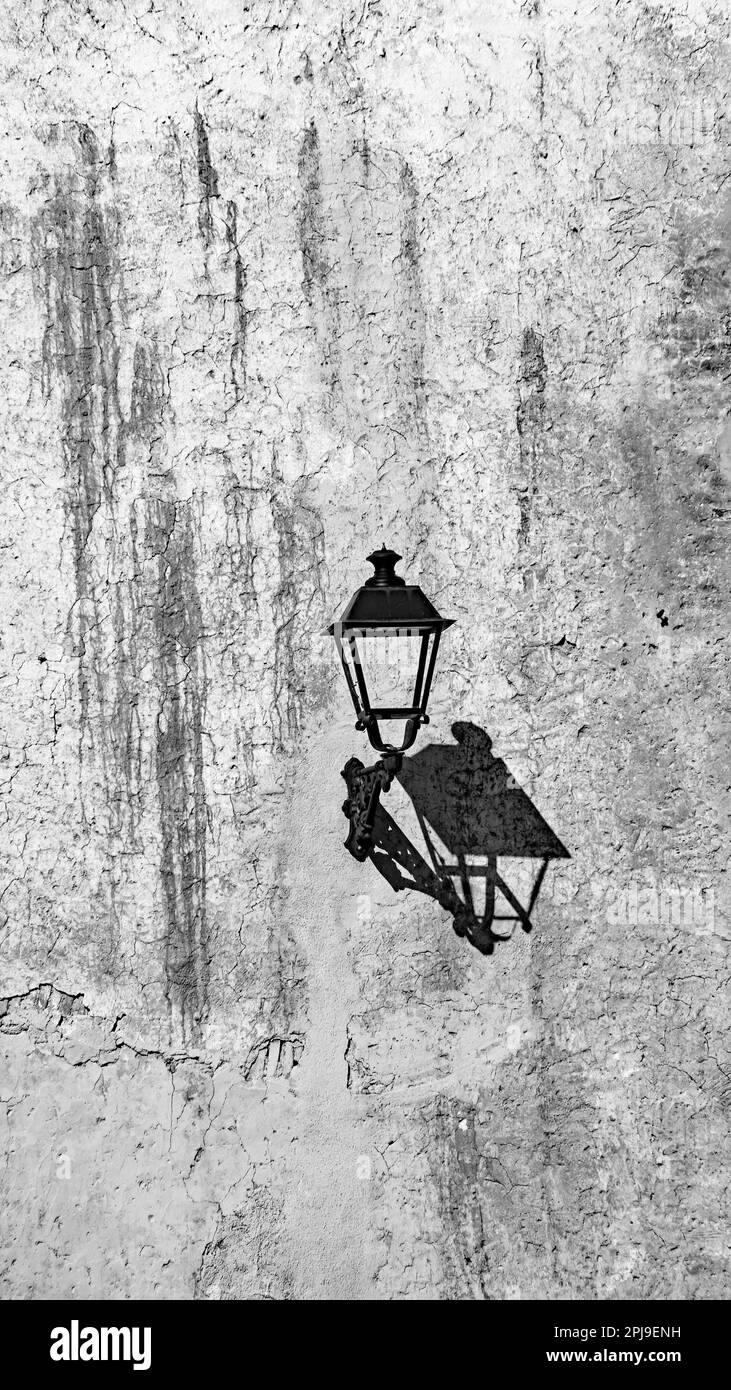 Ancien lampadaire du château d'Altafulla, Tarragone, Catalogne, Espagne, Europe Banque D'Images