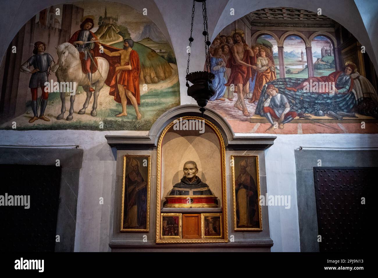 Art de l'atelier de Domenico Ghirlandaio. San Martino del Vescovo, Florence Banque D'Images