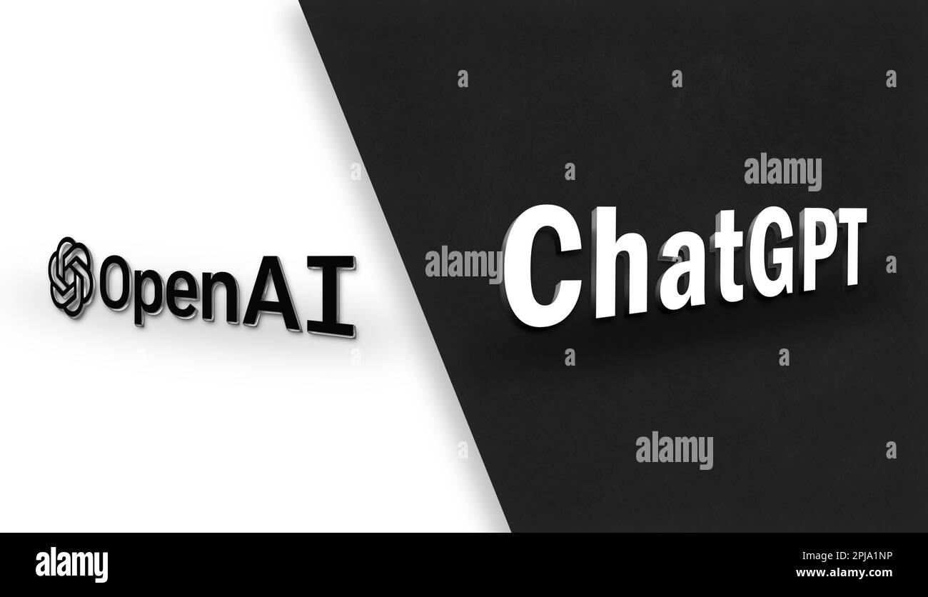 OpenAI et ChatGPT - entreprise américaine de recherche sur l'intelligence artificielle Banque D'Images