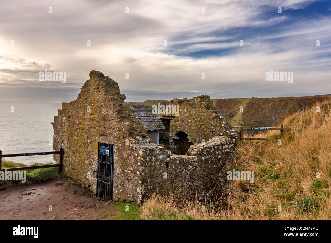 Château de Dunnottar Stonehaven Aberdeenshire The look-out Post Banque D'Images