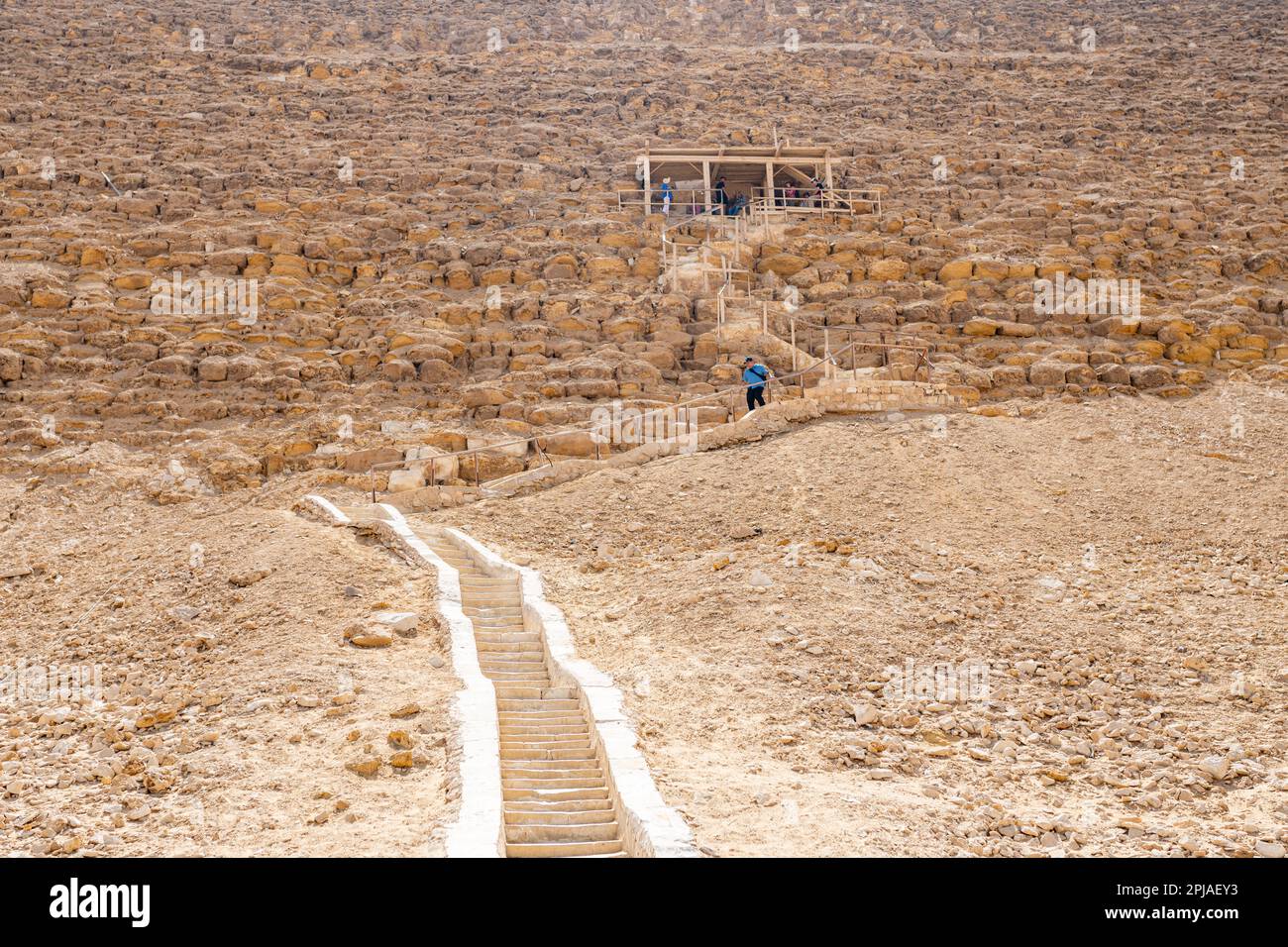 La Pyramide Rouge à la nécropole de Dahshur en Égypte Banque D'Images