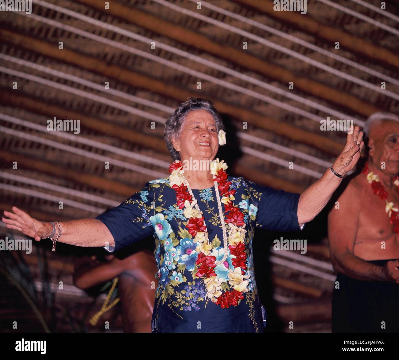 Samoa. Gris Aggie (1897 - 1988). Photo vers 1980. Banque D'Images
