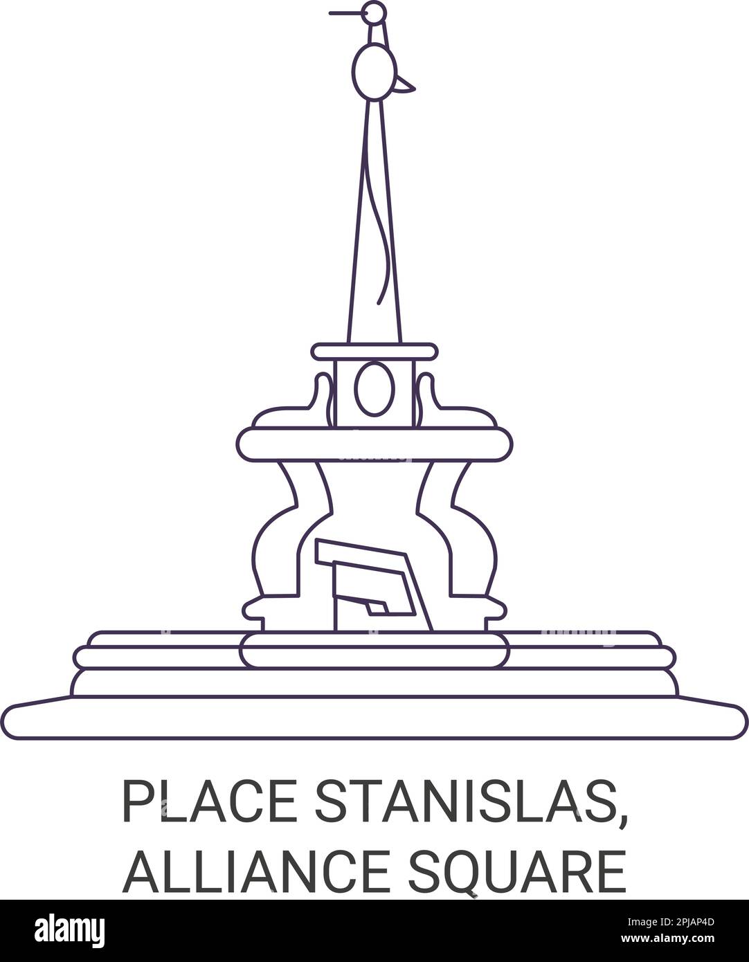 France, Nancy, place Stanislas, Alliance Square Voyage illustration vectorielle Illustration de Vecteur