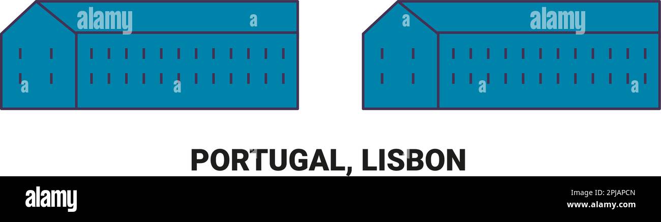 Portugal, illustration vectorielle du voyage à Lisbonne Illustration de Vecteur