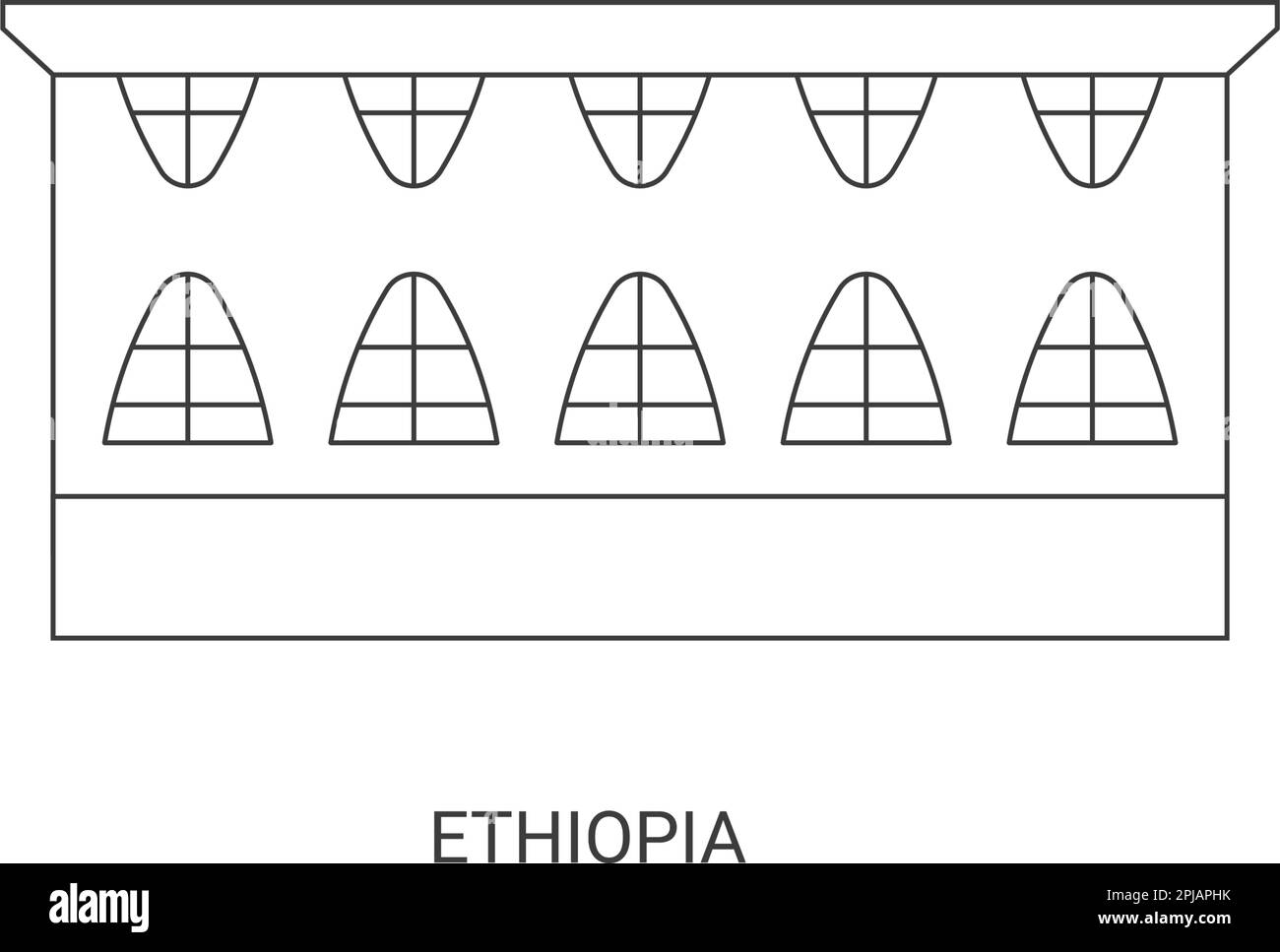 Illustration vectorielle de voyage en Éthiopie Illustration de Vecteur