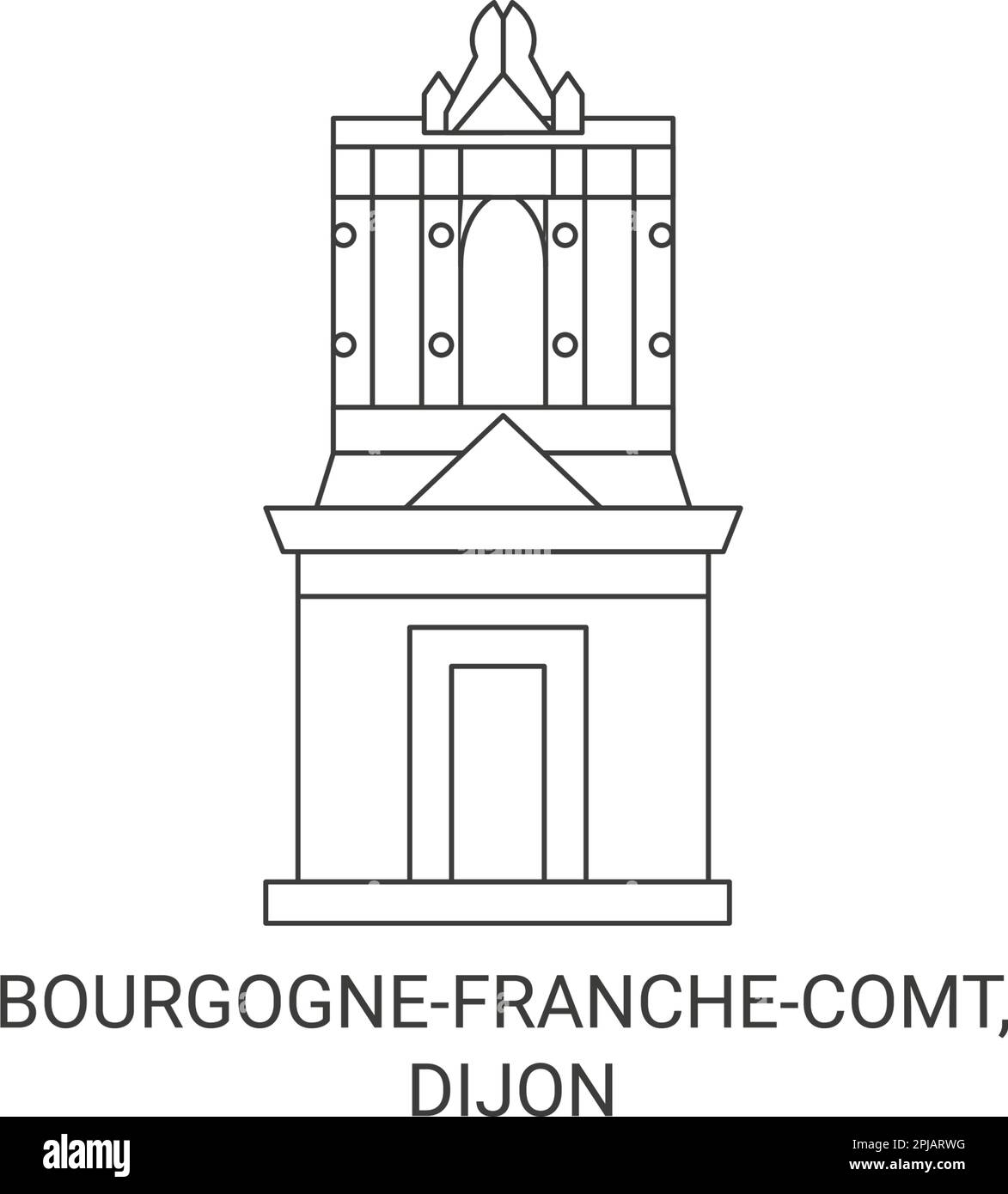 France, Bourgognefranchecomt, Dijon voyage illustration vectorielle Illustration de Vecteur