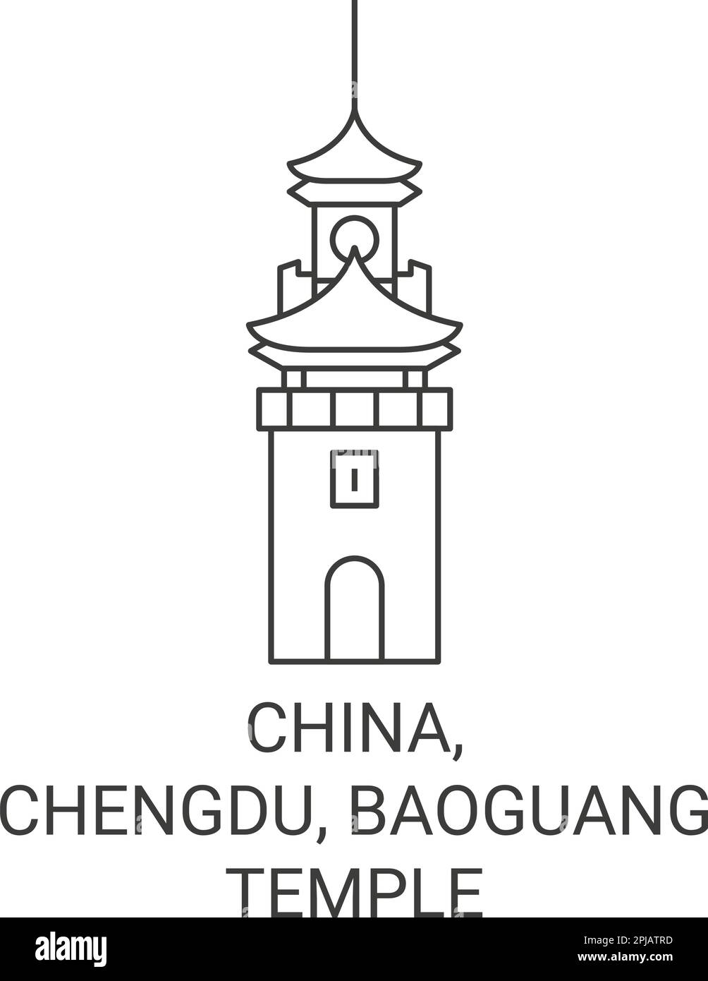 Chine, Chengdu, Baoguang Temple Voyage illustration vecteur Illustration de Vecteur