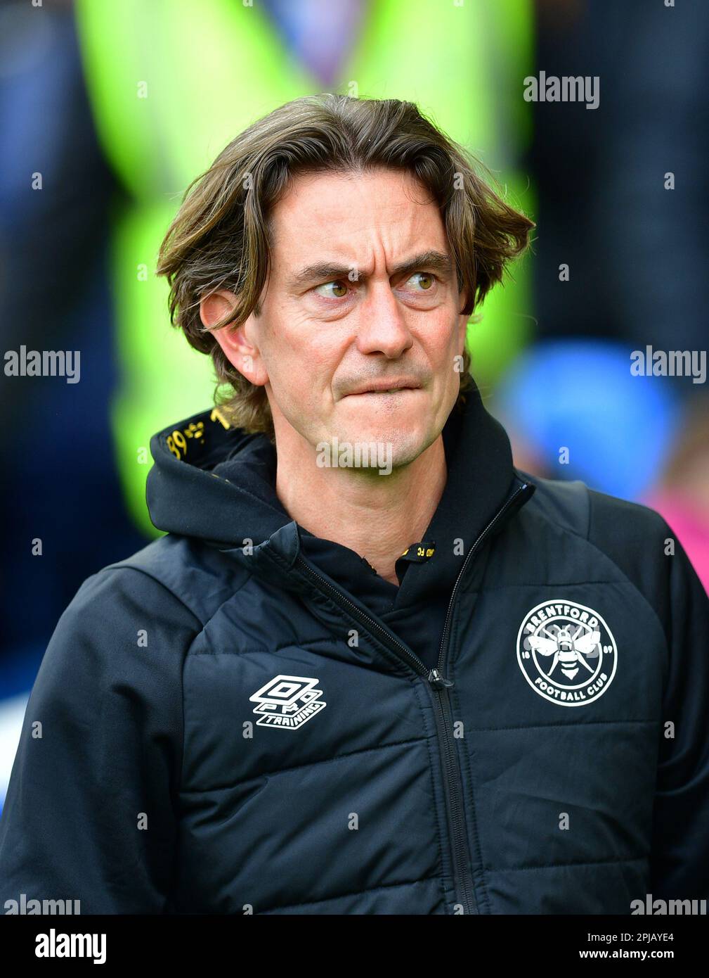Brighton, Royaume-Uni. 01st avril 2023. Thomas Frank Directeur de Brentford avant le match de la Premier League entre Brighton et Hove Albion et Brentford à l'Amex on 1 avril 2023 à Brighton, en Angleterre. (Photo de Jeff Mood/phcimages.com) Credit: PHC Images/Alamy Live News Banque D'Images