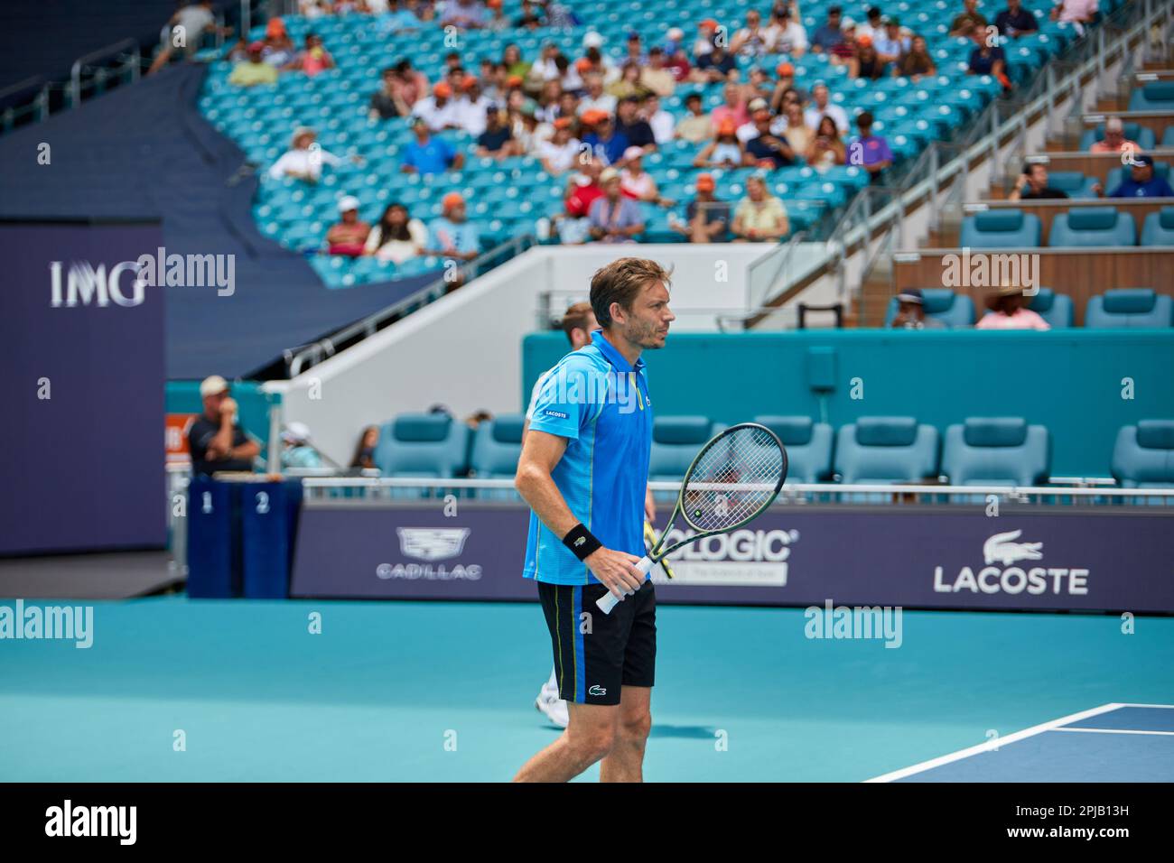 Miami Gardens, Floride, États-Unis. 1st avril 2023. [ATP] S. Gonzalez (MEX) / E. Roger-Vasselin (FRA) vs A. Krajicek (USA) / N. Mahut (FRA) pendant le tournoi de tennis mondial de l'Open de Miami 2023 sous Itau. Credit: Yaroslav Sabitov/YES Market Media/Alay Live News. Banque D'Images