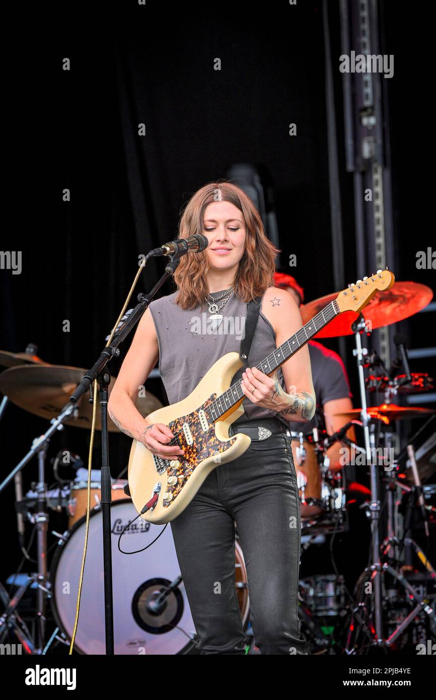 Rebecca Lovell, Larkin PoE, en concert Banque D'Images