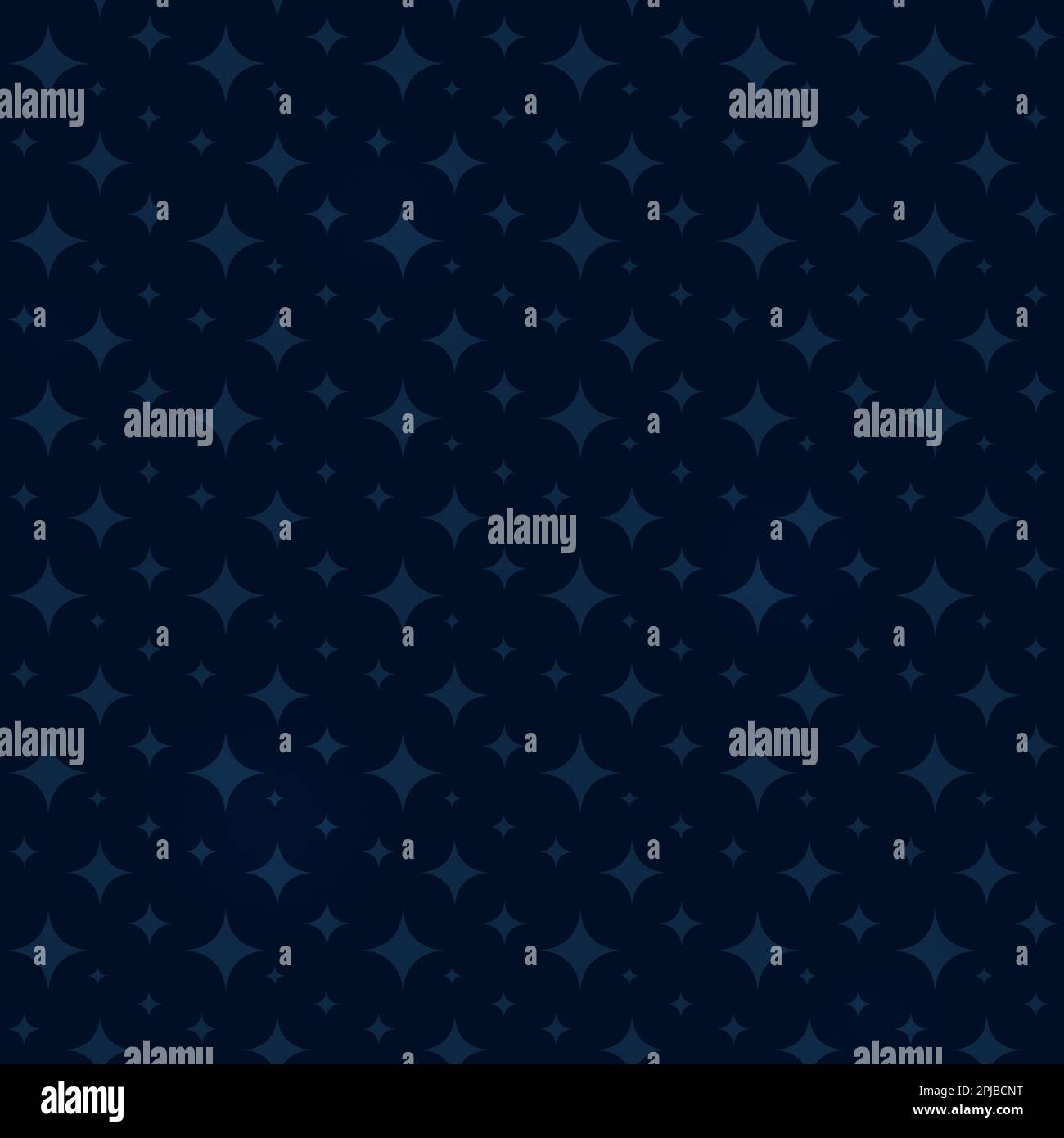Motif sans couture de formes d'étoiles bleues sur fond bleu foncé. Motif abstrait plein cadre des étoiles. Banque D'Images