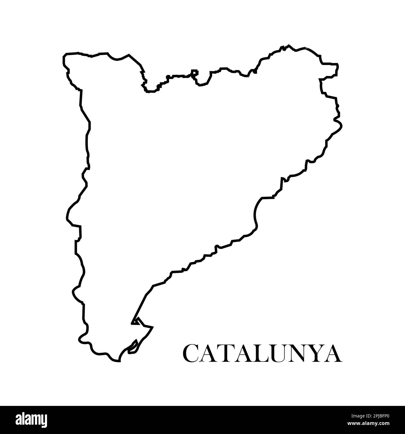 catalogne carte icône vecteur illustration symbole conception Banque D'Images