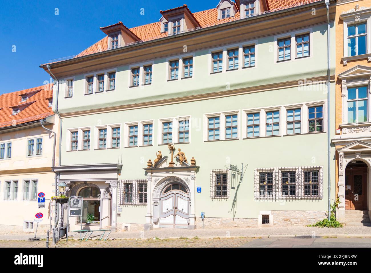 Arnstadt: Maison Haus zum Palmenbaum à Thüringen, Thuringe, Allemagne Banque D'Images