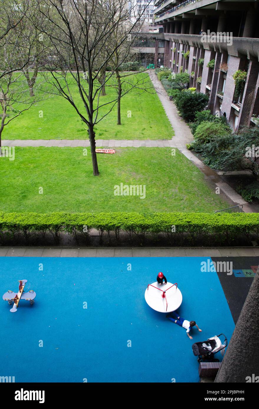 Barbican Centre London Barbican Centre London aire de jeux pour enfants Banque D'Images