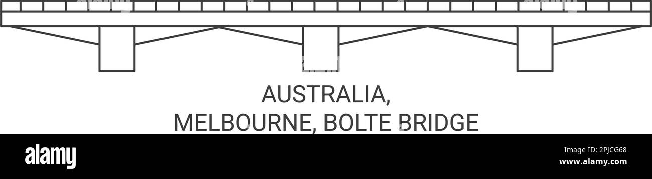 Australie, Melbourne, Bolte Bridge voyage illustration vectorielle Illustration de Vecteur