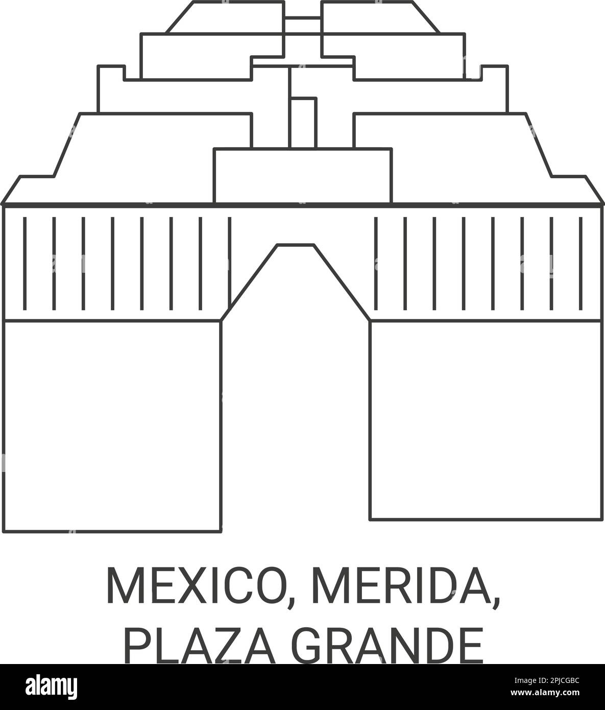 Mexique, Merida, Plaza Grande Voyage illustration vecteur Illustration de Vecteur