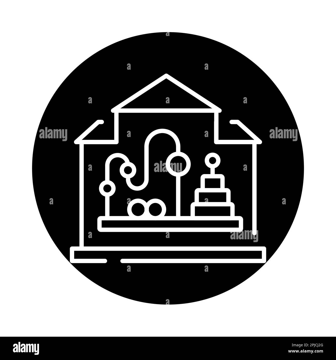 Icône de la ligne du baby-club. Apprentissage des enfants. Pictogramme pour page Web Illustration de Vecteur