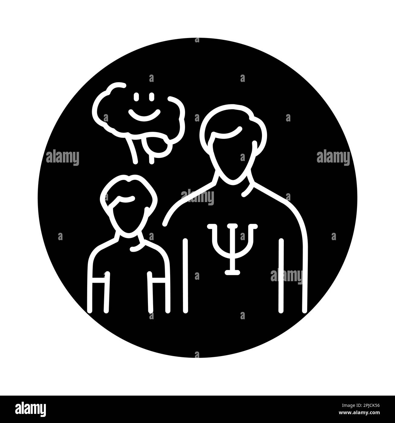 Enfant psychologue icône de la ligne de la commande. Apprentissage des enfants. Pictogramme pour page Web Illustration de Vecteur