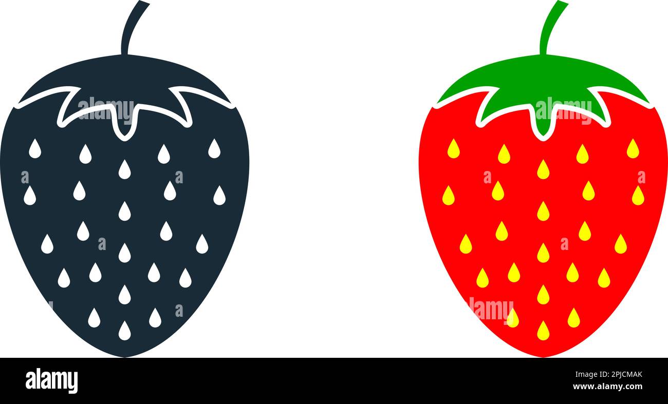 Fraise fruit icône Vector logo Template Illustration Design Illustration de Vecteur