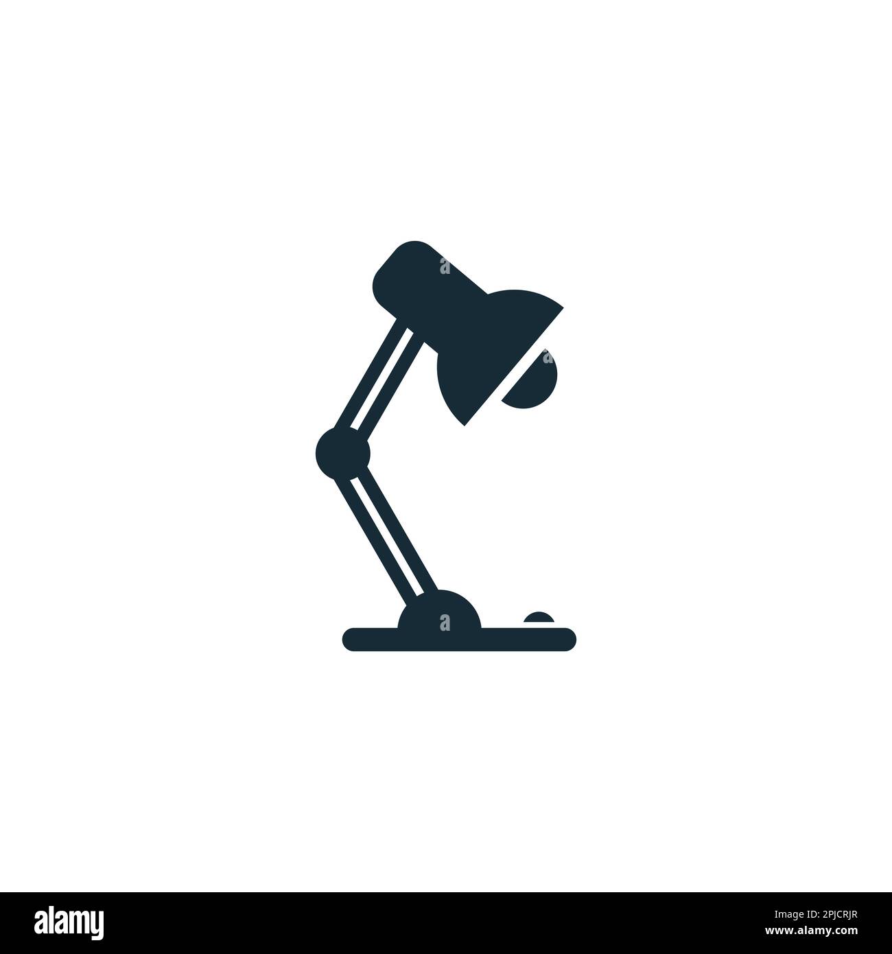 Éléments du modèle de conception d'icône de lampe de bureau Illustration de Vecteur
