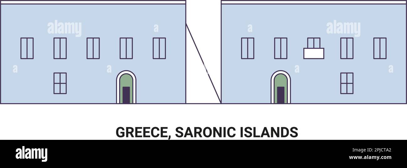 Grèce, Iles Saroniques Voyage illustration vecteur Illustration de Vecteur